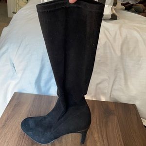 BCBGeneration Black Suede Heel Boots